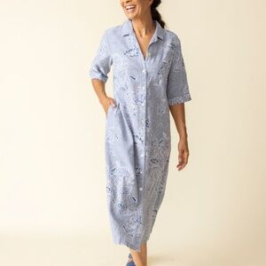 Habitat Linen Shirt Dress - Indigo